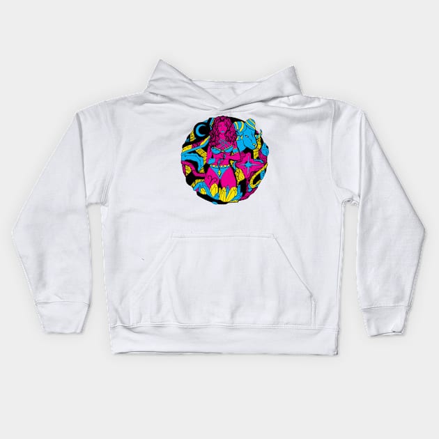 CMYK Aries Beauty Kids Hoodie by kenallouis